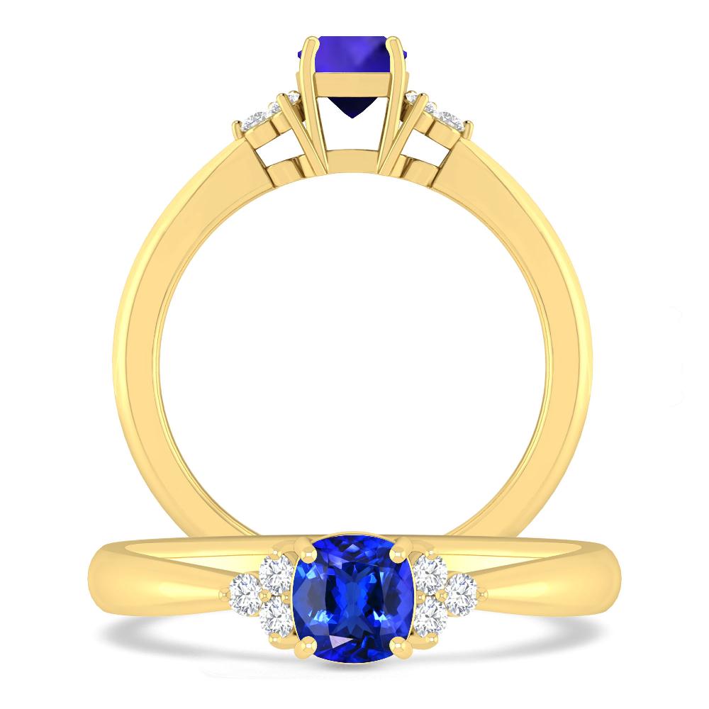 Yellow Gold - Tanzanite