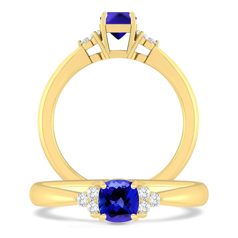 Yellow Gold - Tanzanite