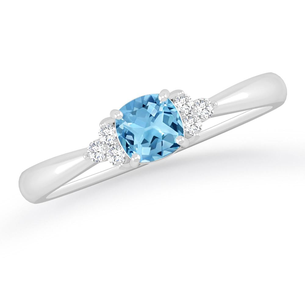 White Gold - Blue Topaz