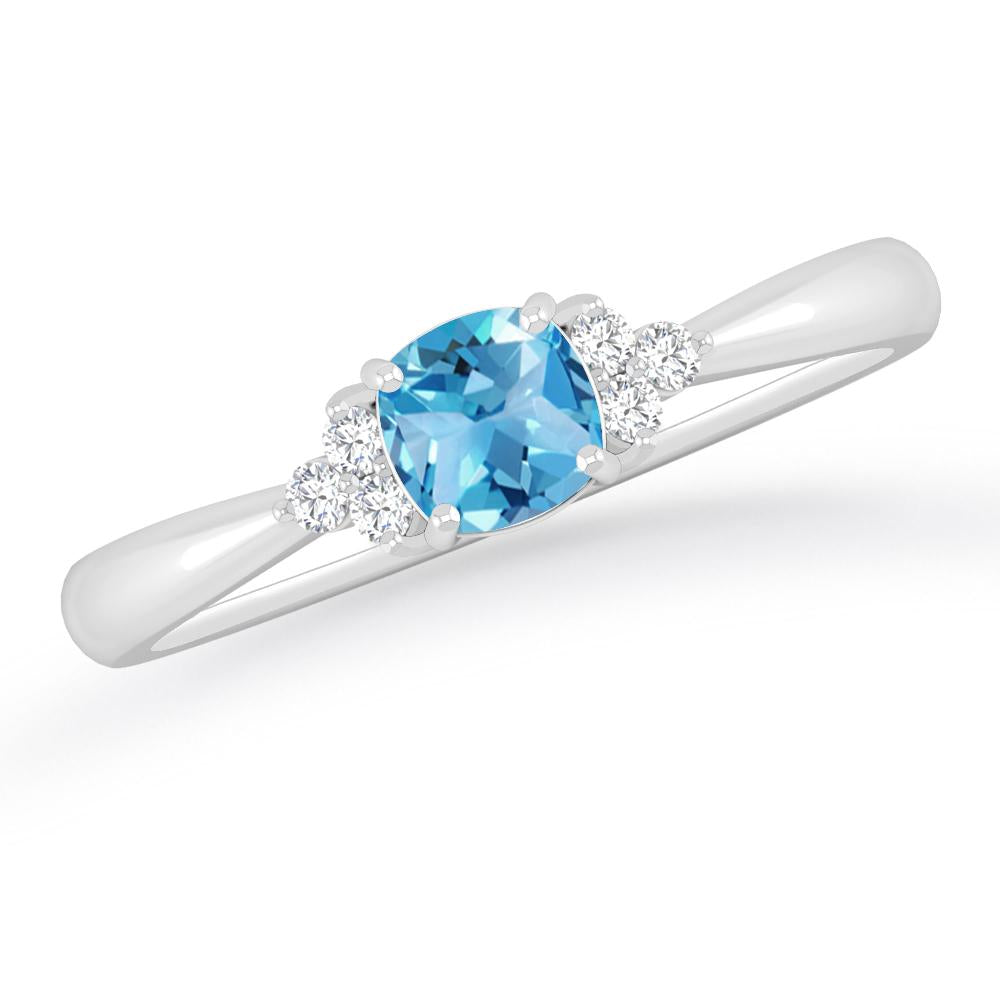 White Gold - Blue Topaz