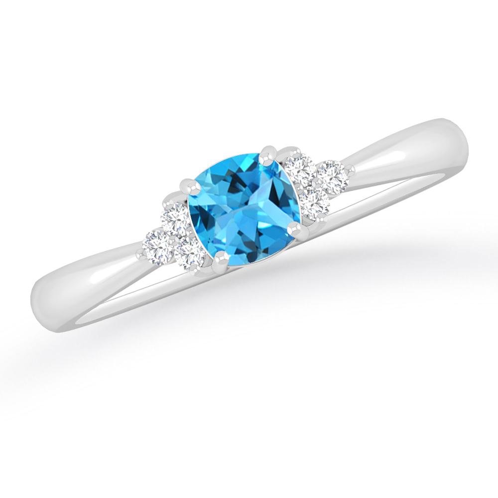 White Gold - Blue Topaz