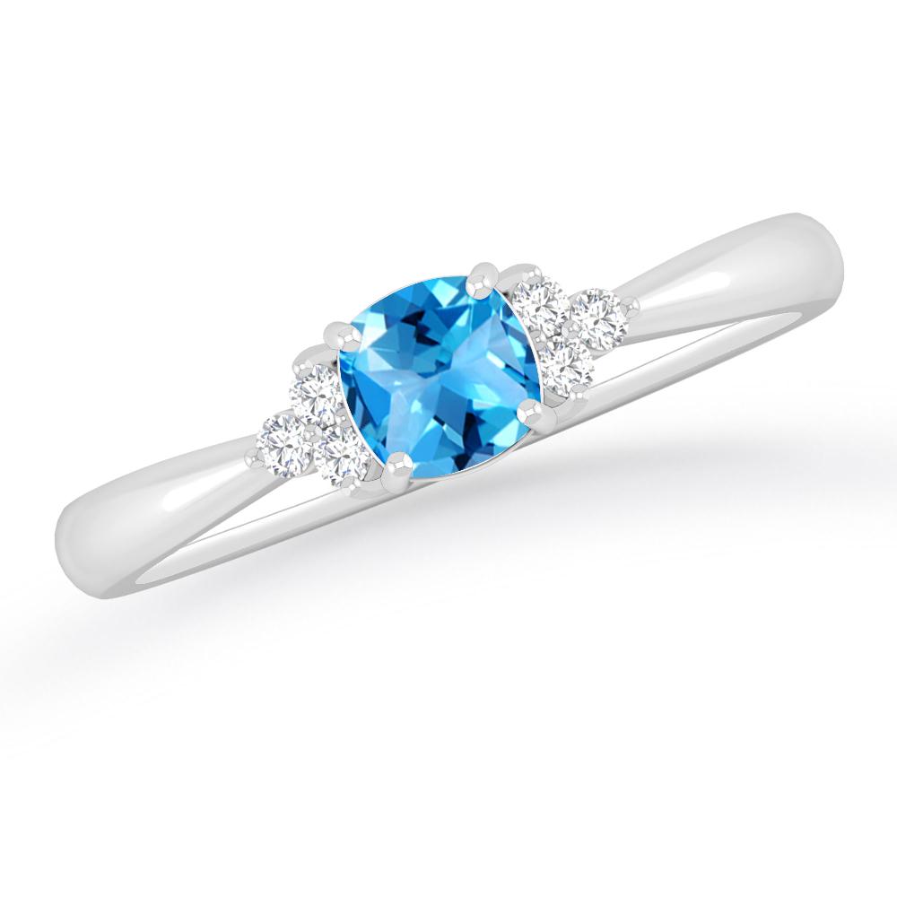 White Gold - Blue Topaz