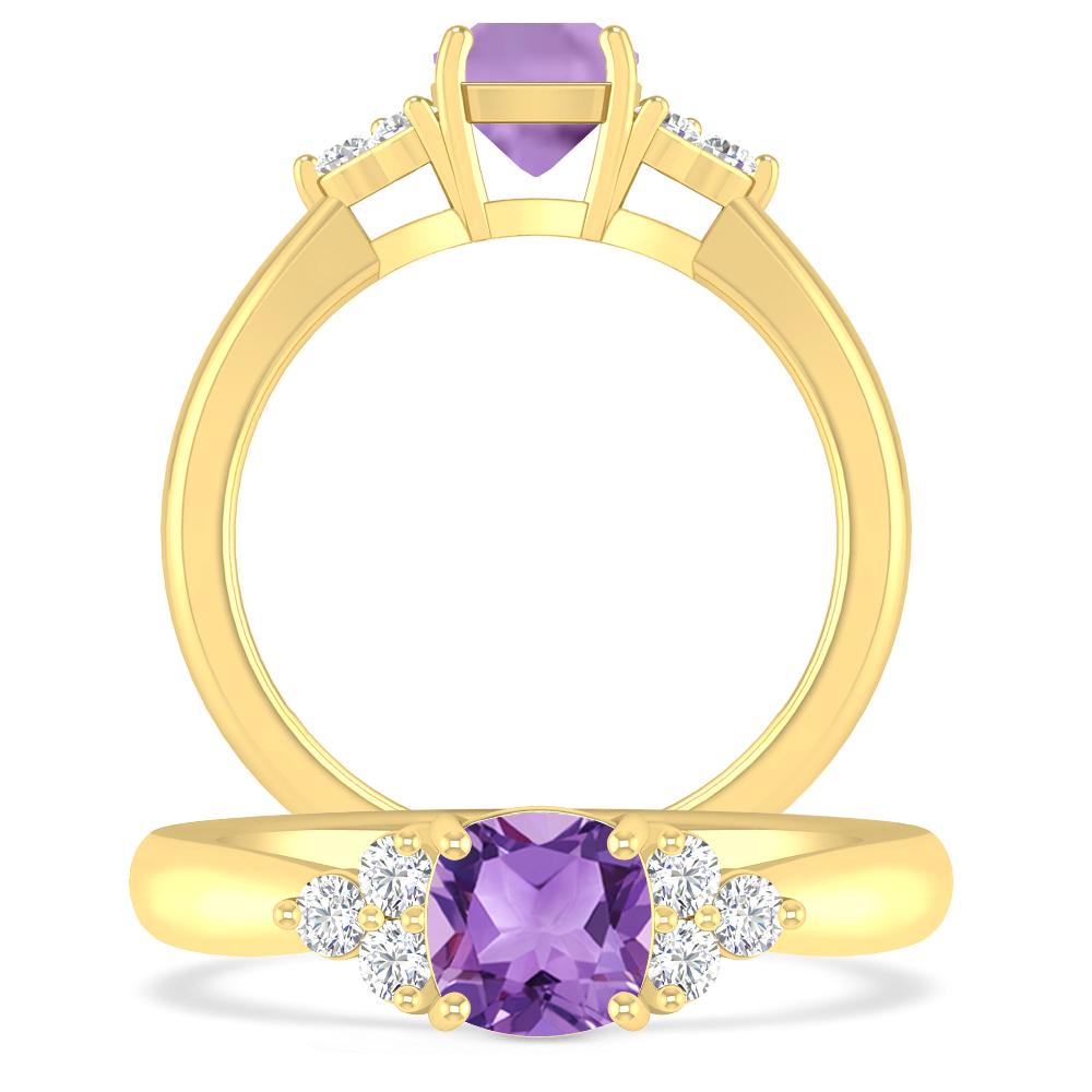 Yellow Gold - Amethyst