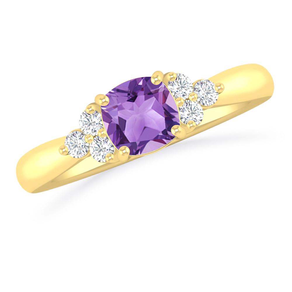 Yellow Gold - Amethyst