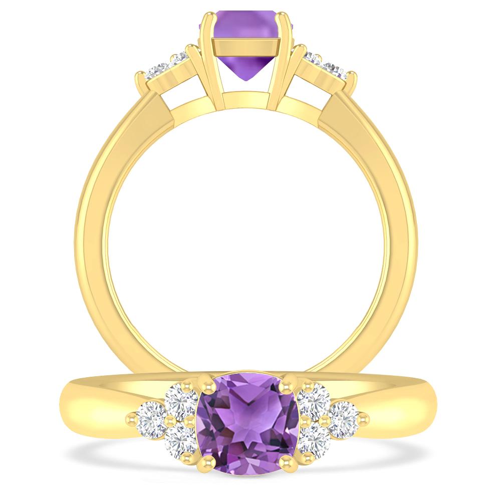 Yellow Gold - Amethyst