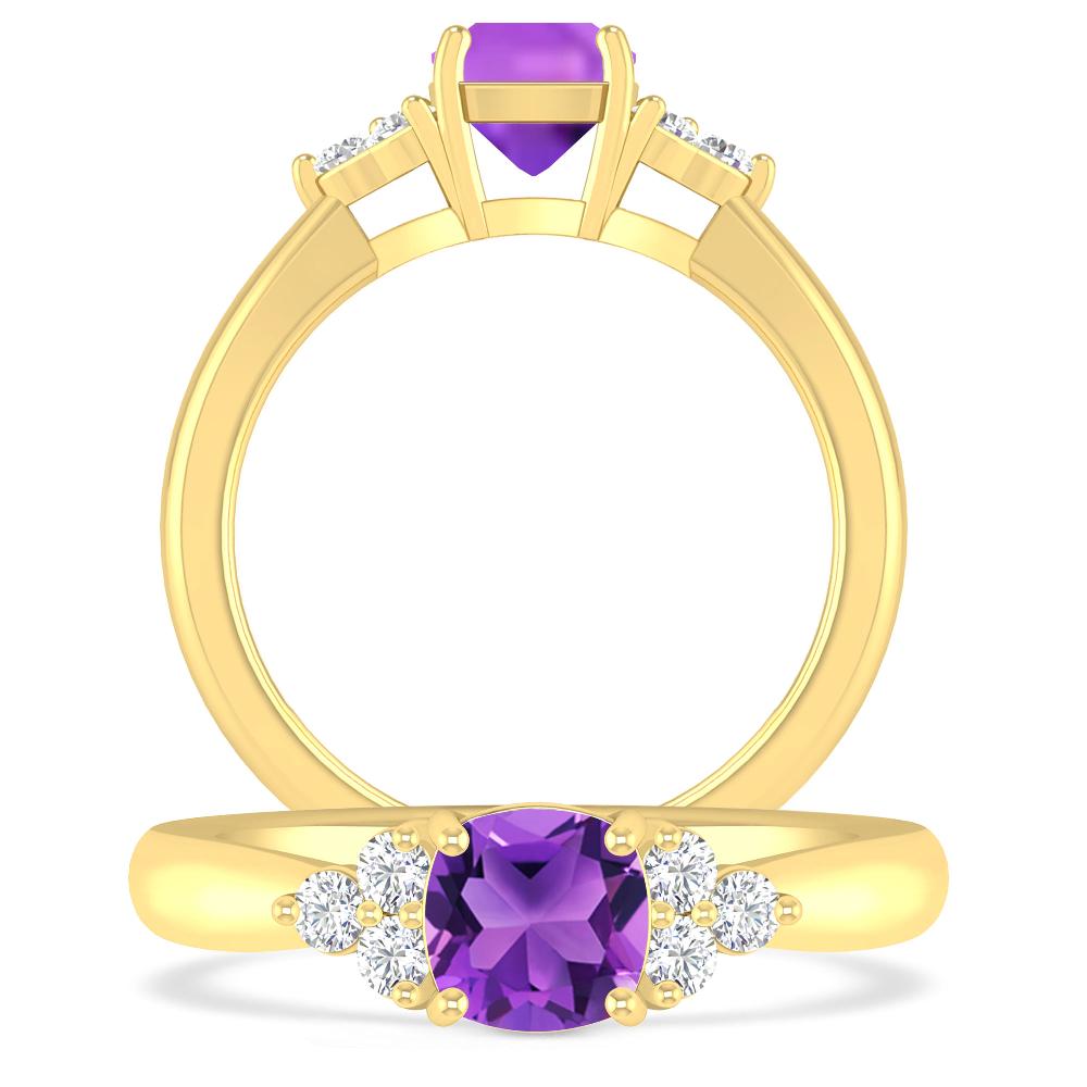 Yellow Gold - Amethyst