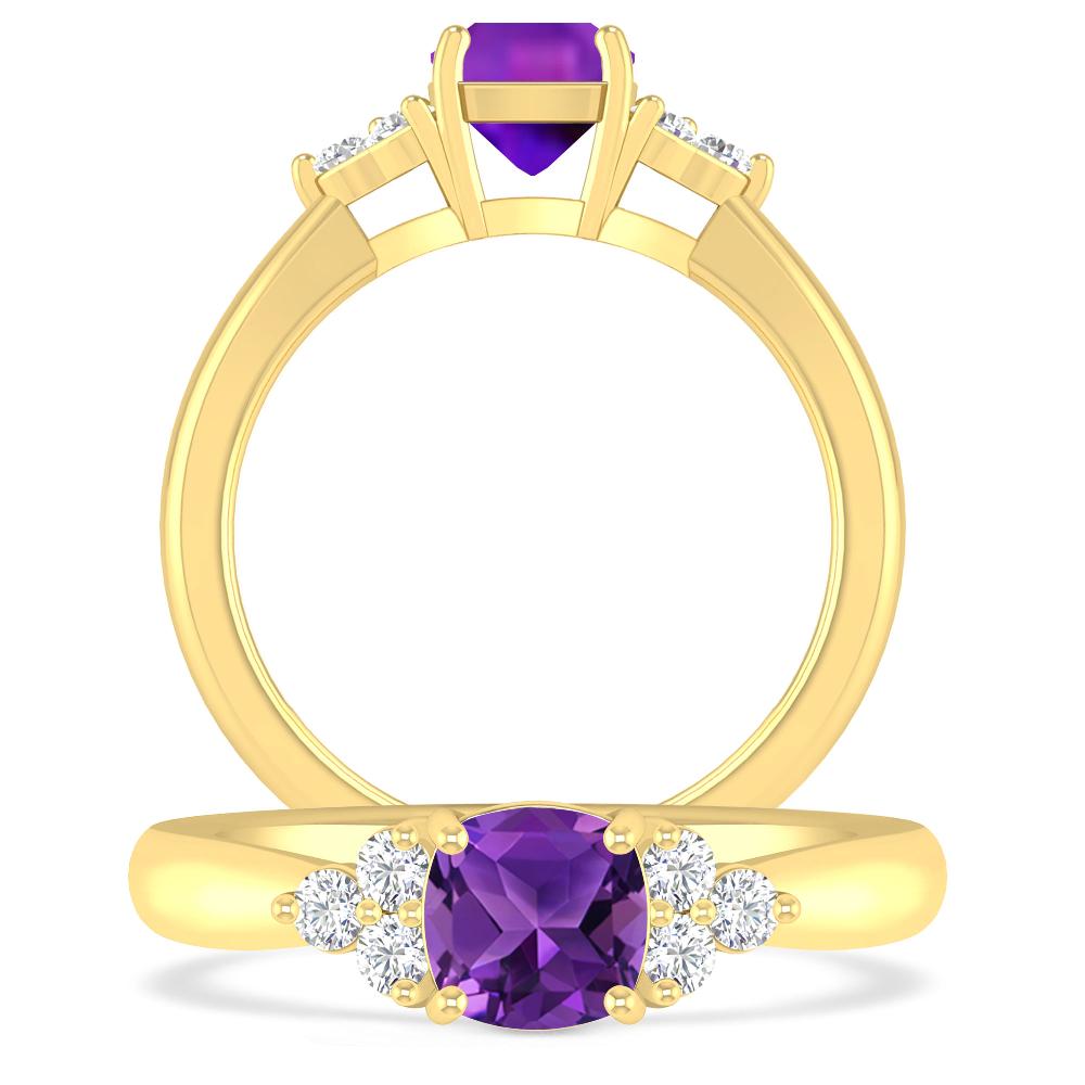 Yellow Gold - Amethyst