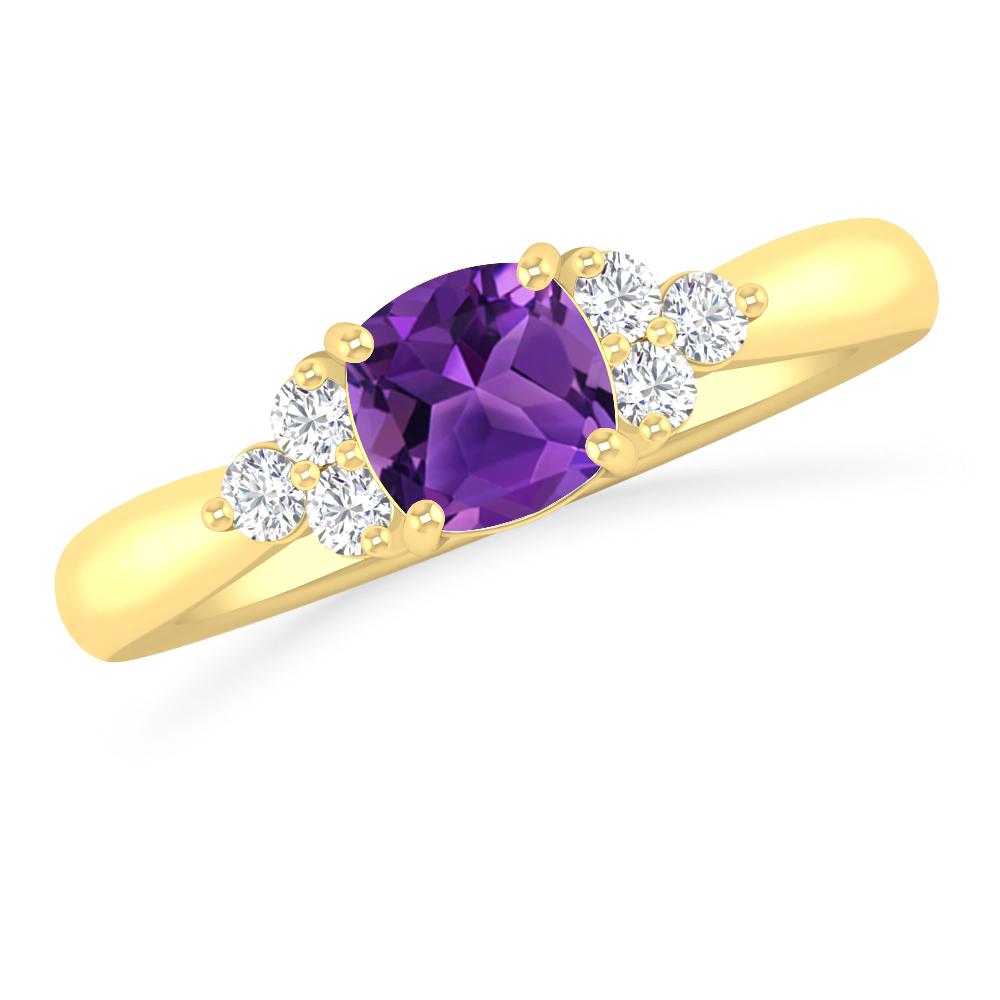 Yellow Gold - Amethyst