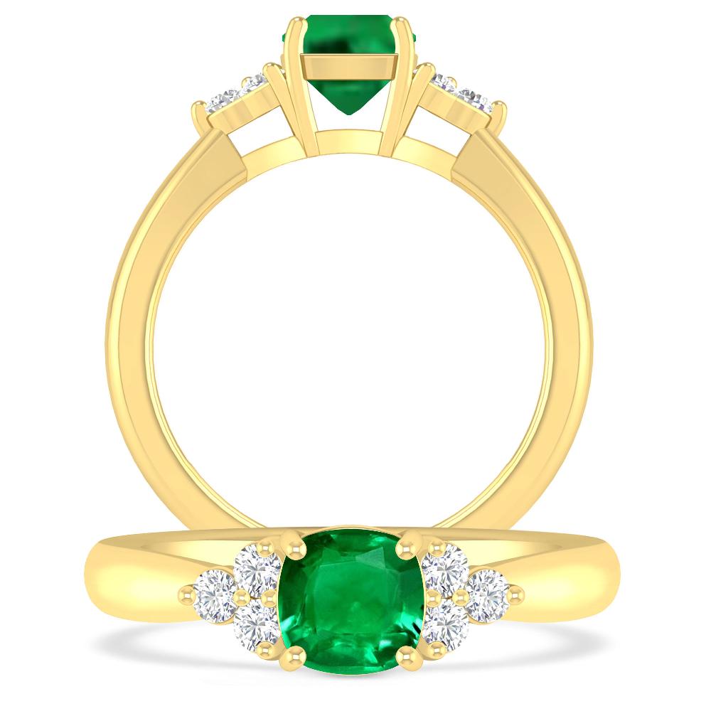 Yellow Gold - Emerald