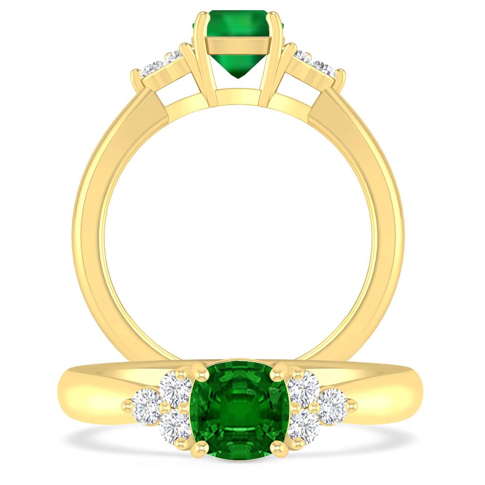 Yellow Gold - Emerald