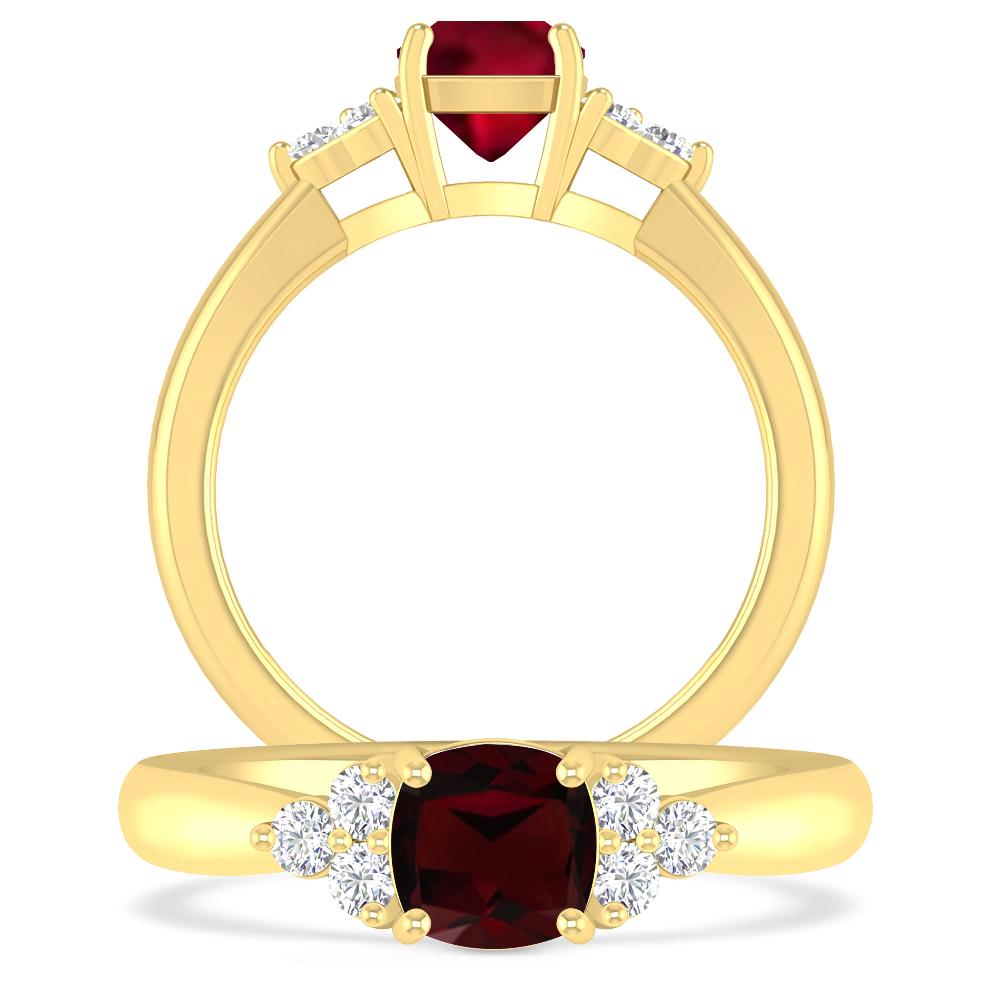 Yellow Gold - Garnet