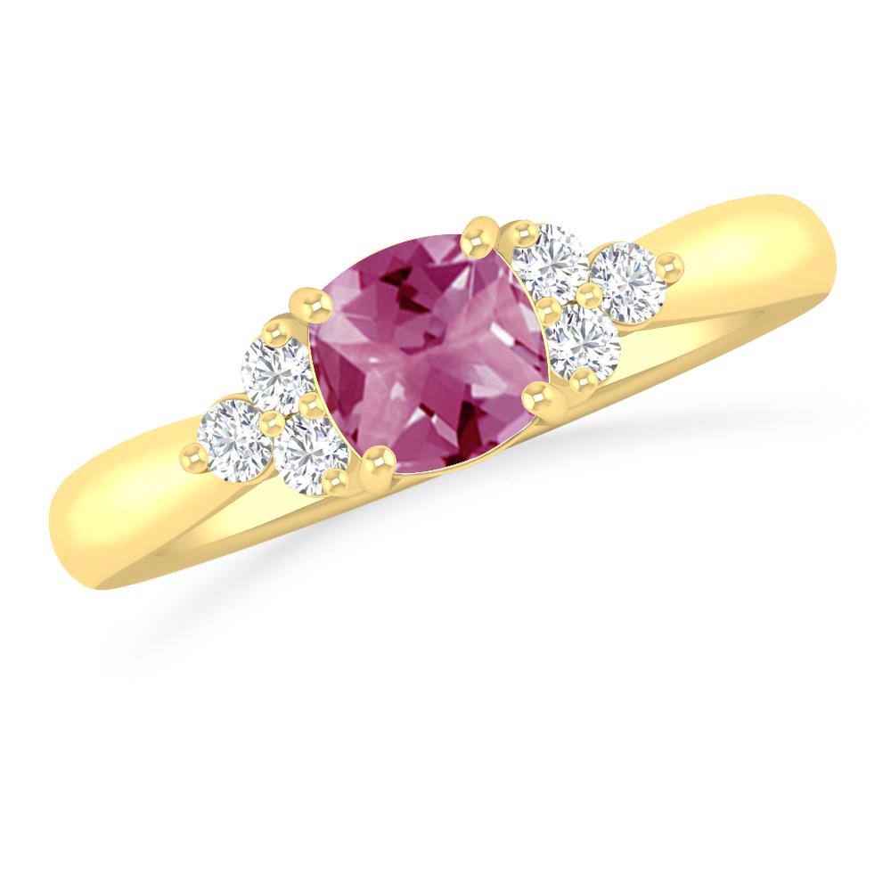 Yellow Gold - Pink Tourmaline