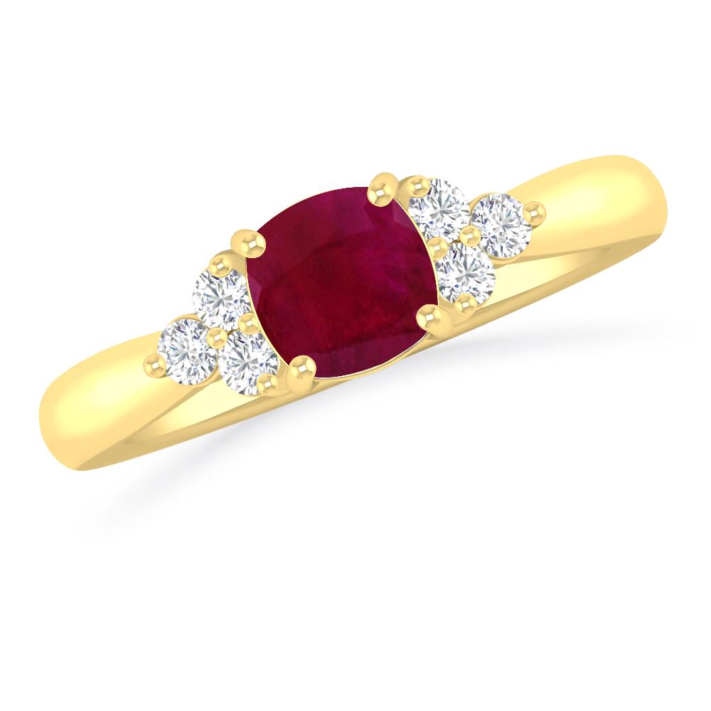 Yellow Gold - Ruby