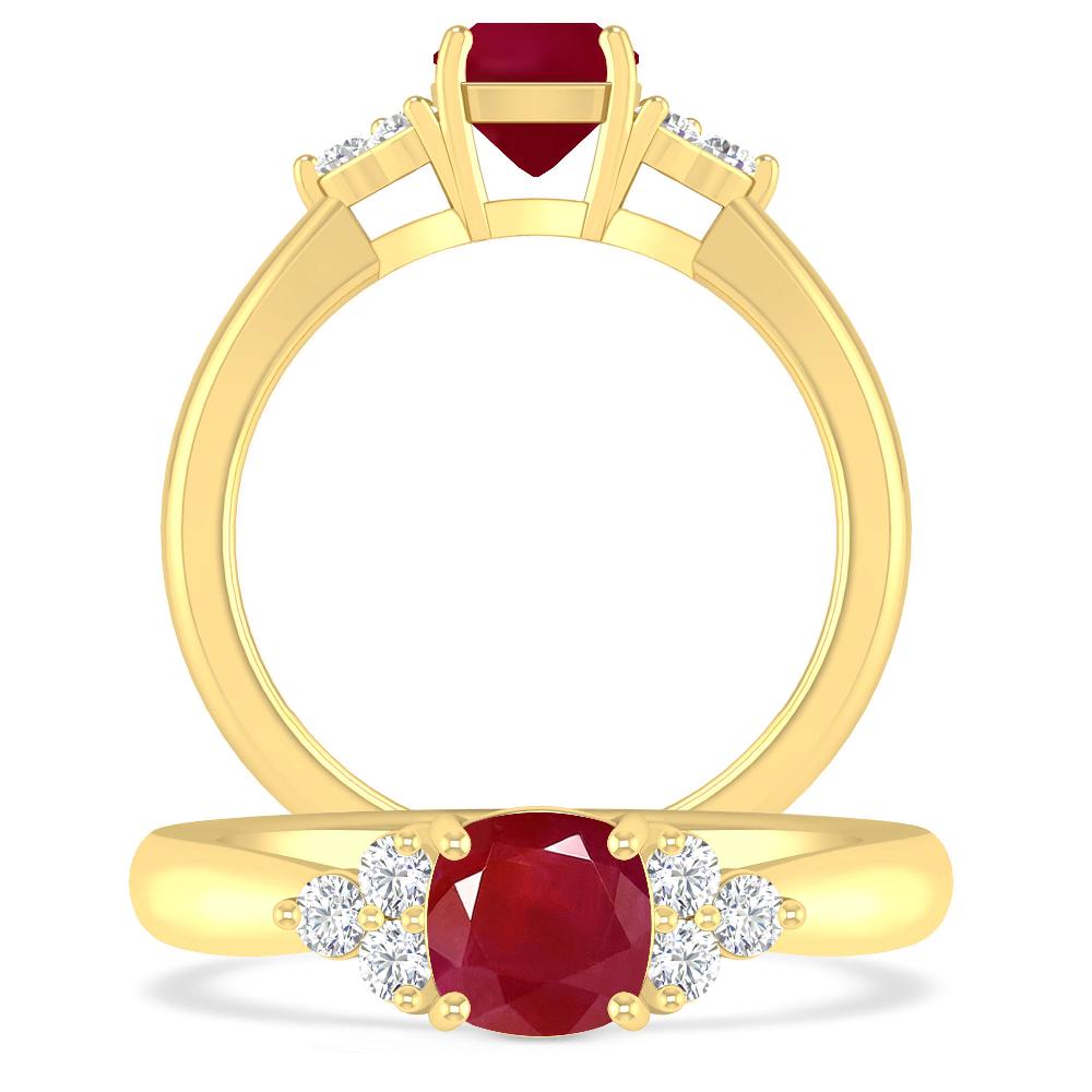 Yellow Gold - Ruby