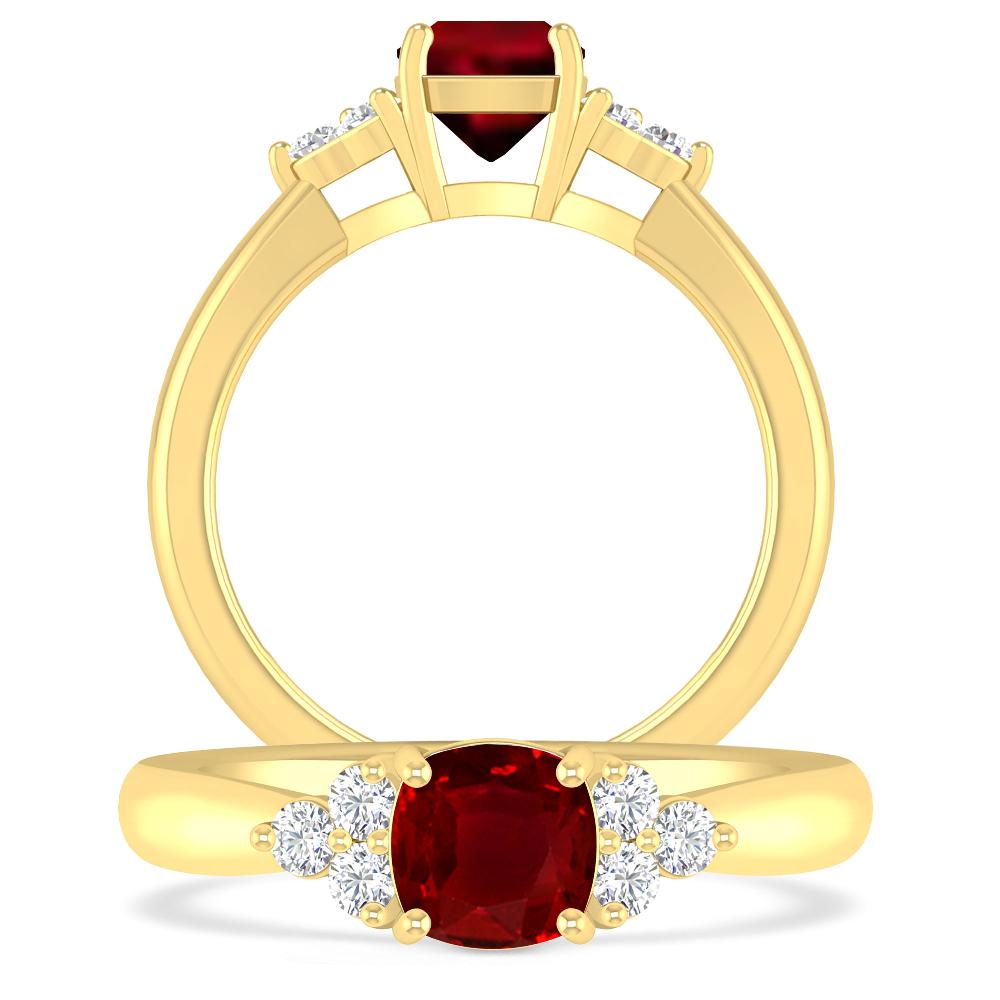 Yellow Gold - Ruby