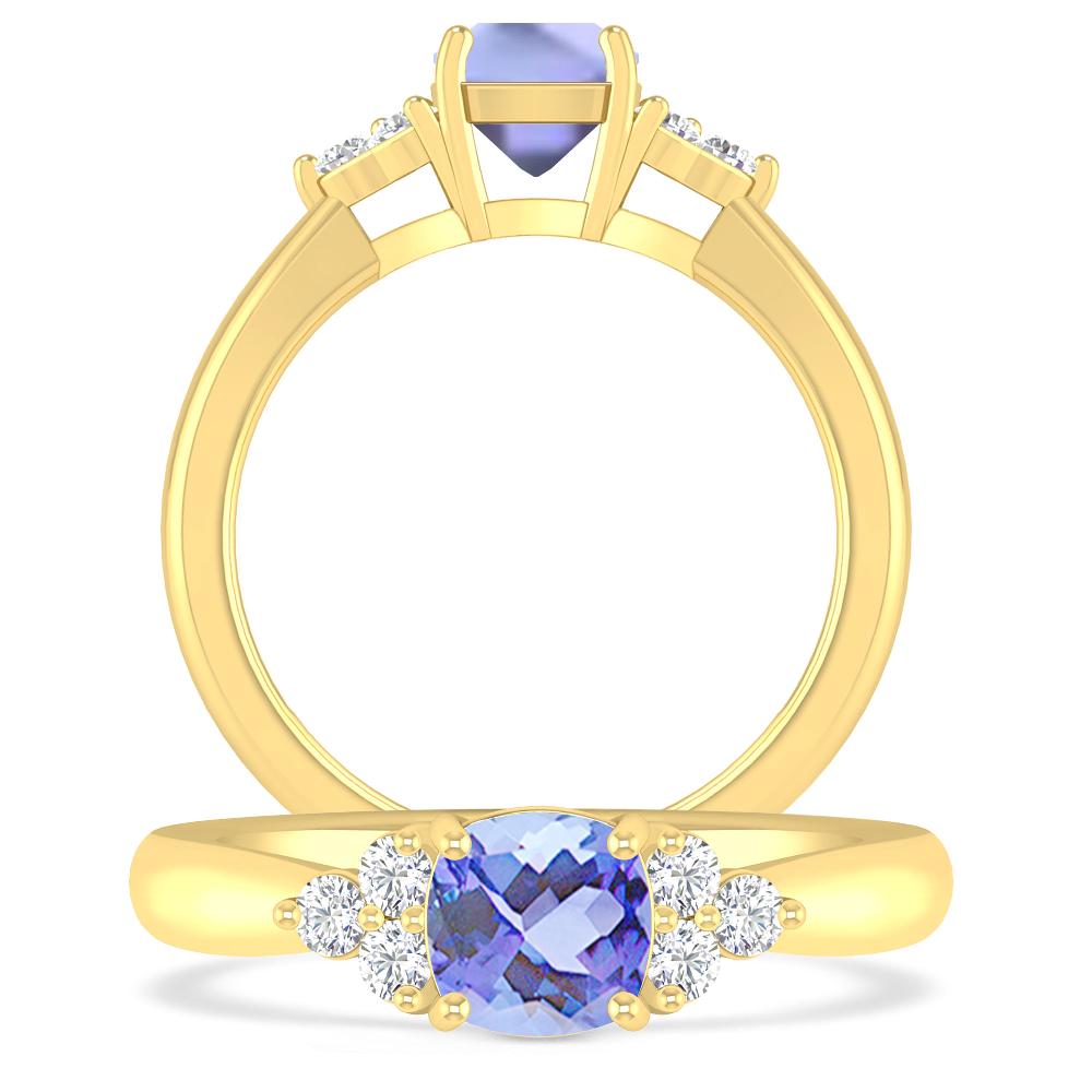 Yellow Gold - Tanzanite