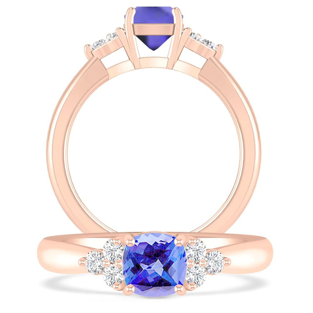 Rose Gold - Tanzanite