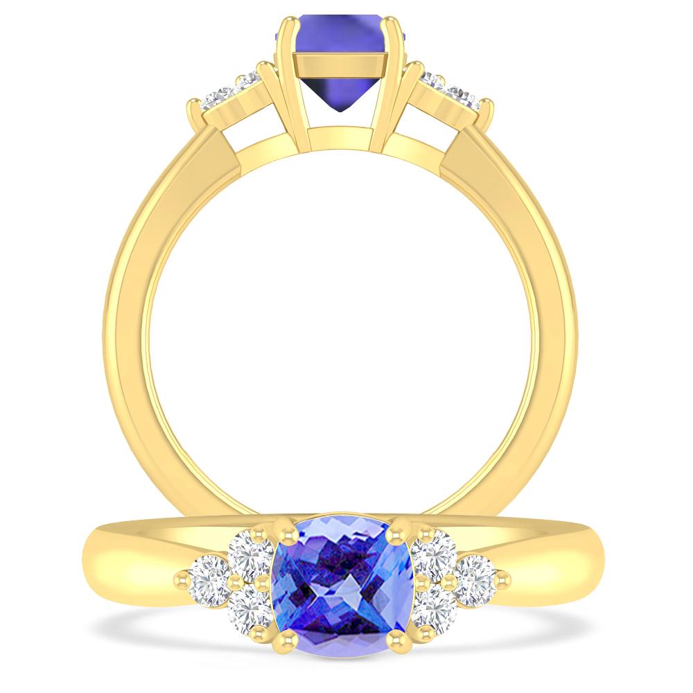 Yellow Gold - Tanzanite