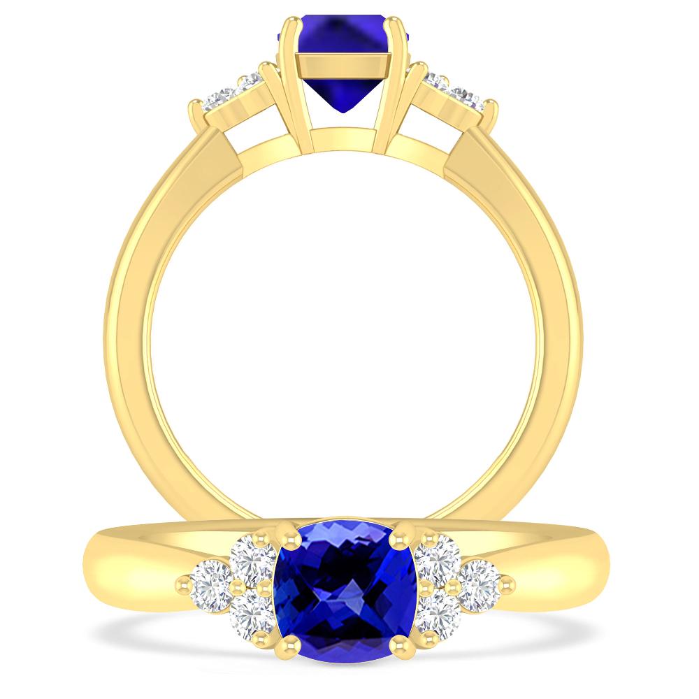 Yellow Gold - Tanzanite