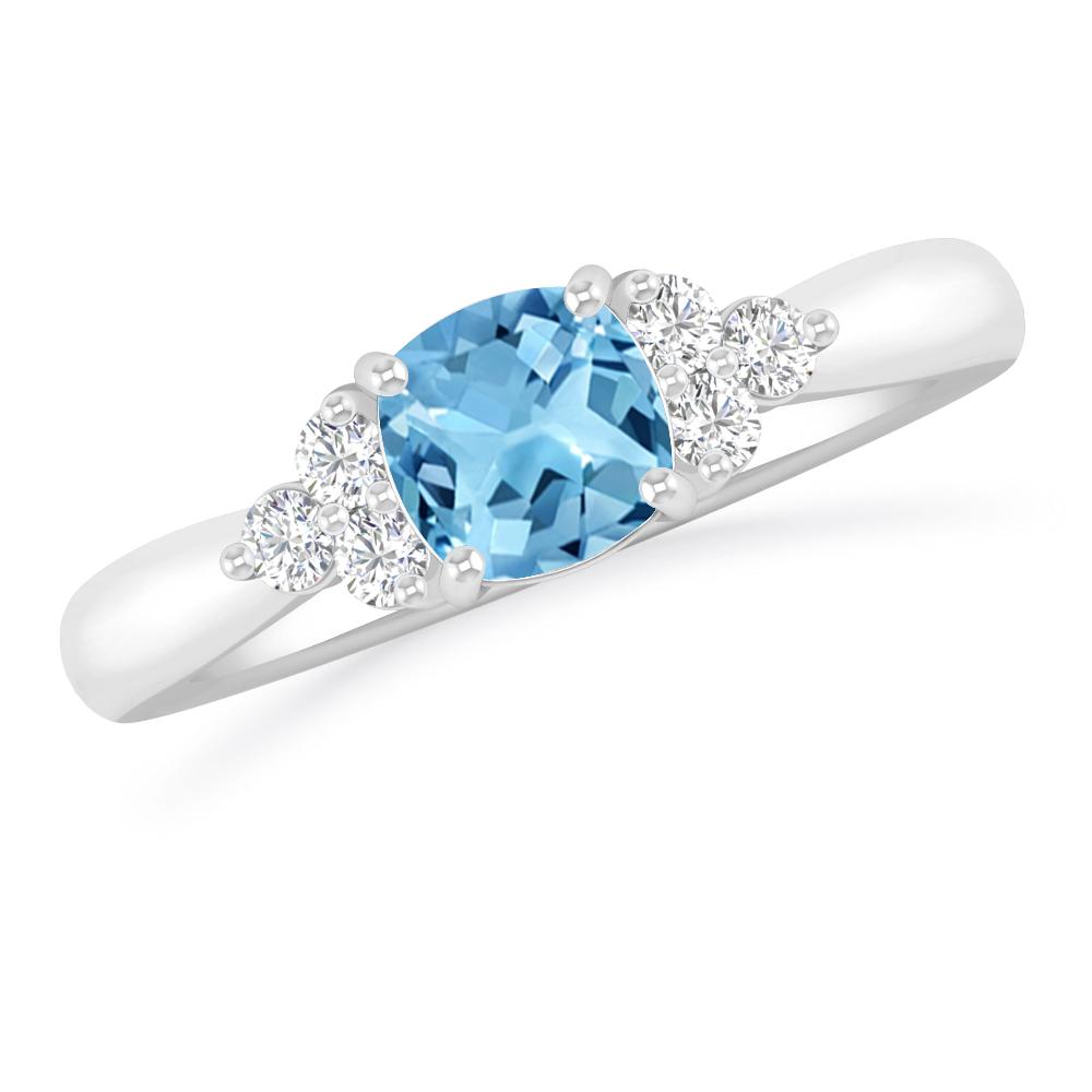 White Gold - Blue Topaz