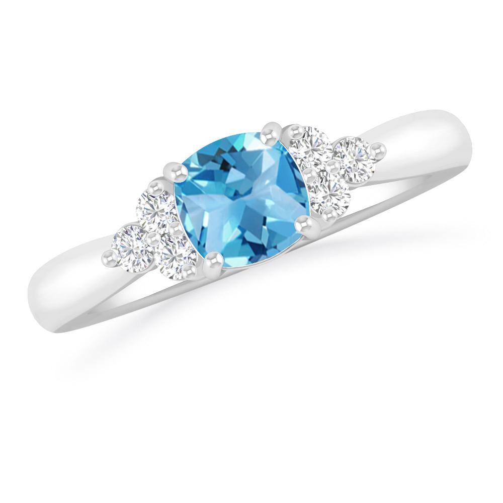 White Gold - Blue Topaz