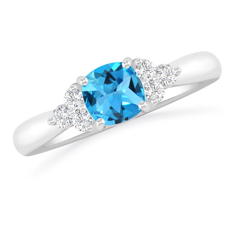 White Gold - Blue Topaz