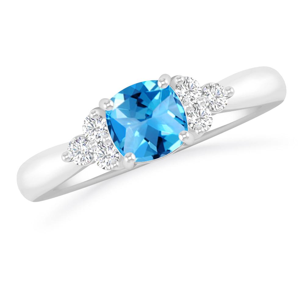 White Gold - Blue Topaz