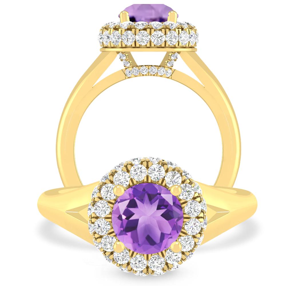 Yellow Gold - Amethyst