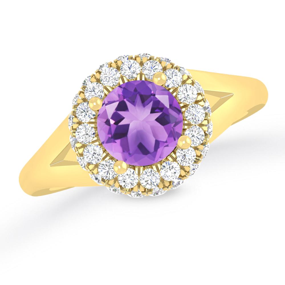 Yellow Gold - Amethyst