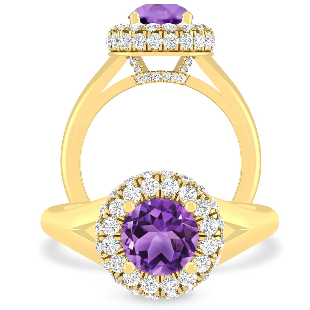 Yellow Gold - Amethyst