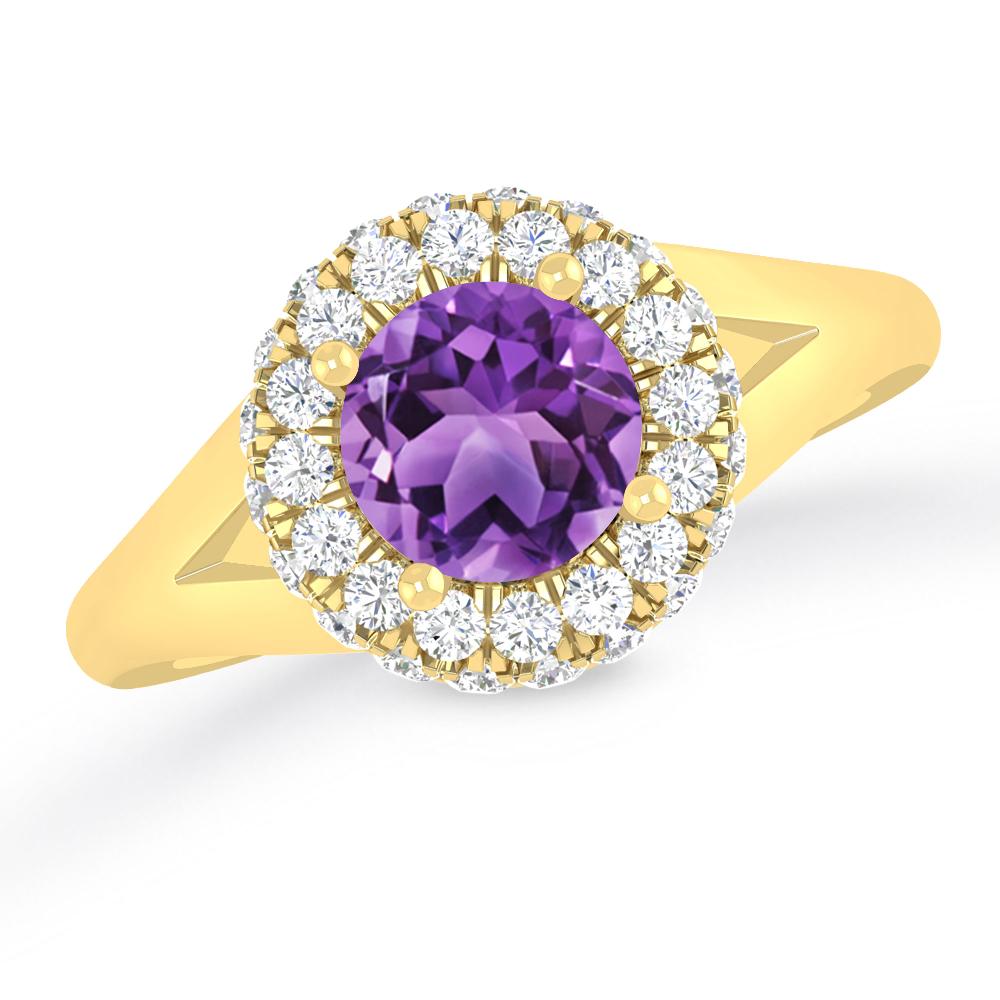 Yellow Gold - Amethyst