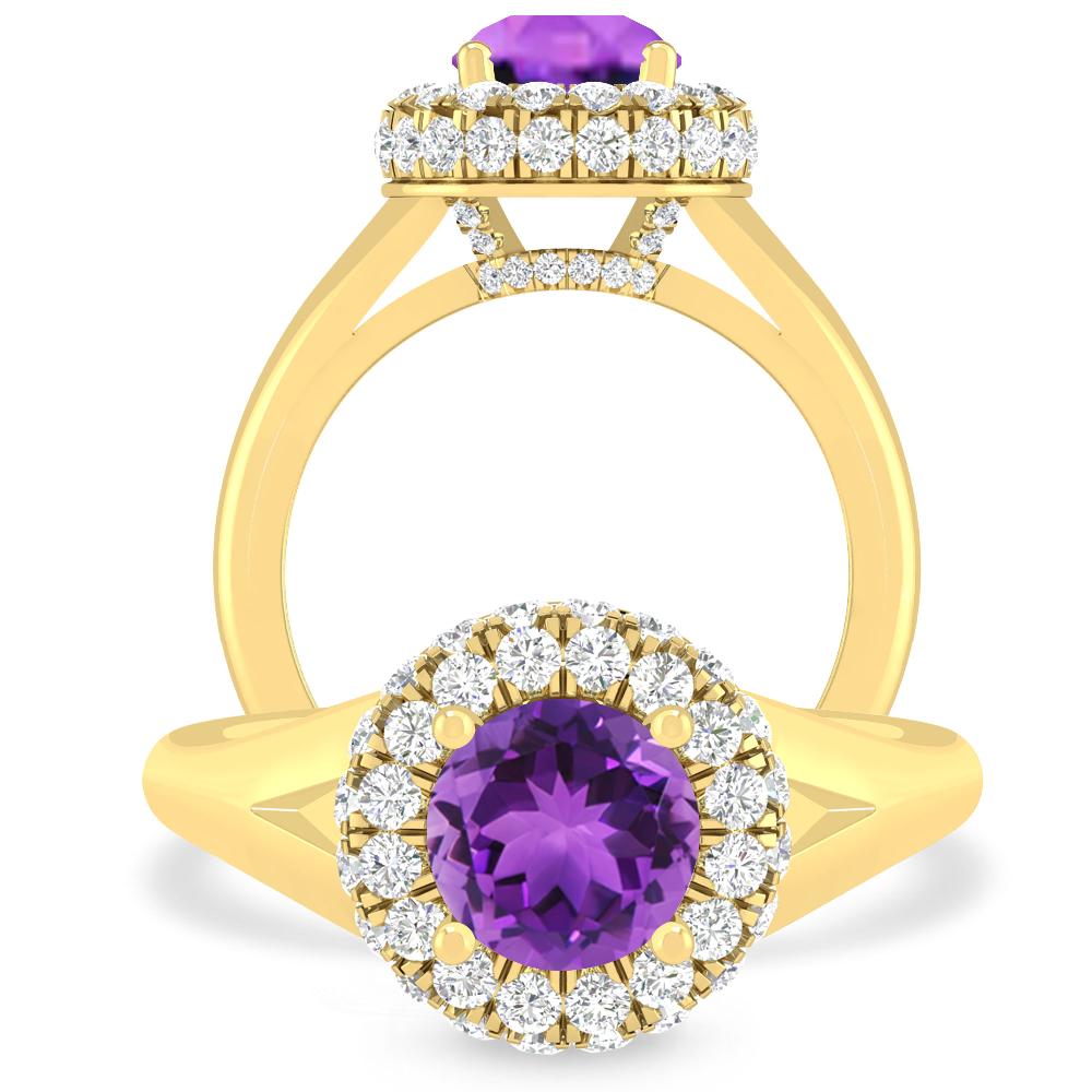 Yellow Gold - Amethyst