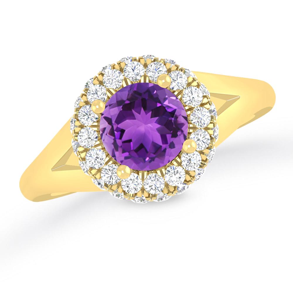 Yellow Gold - Amethyst