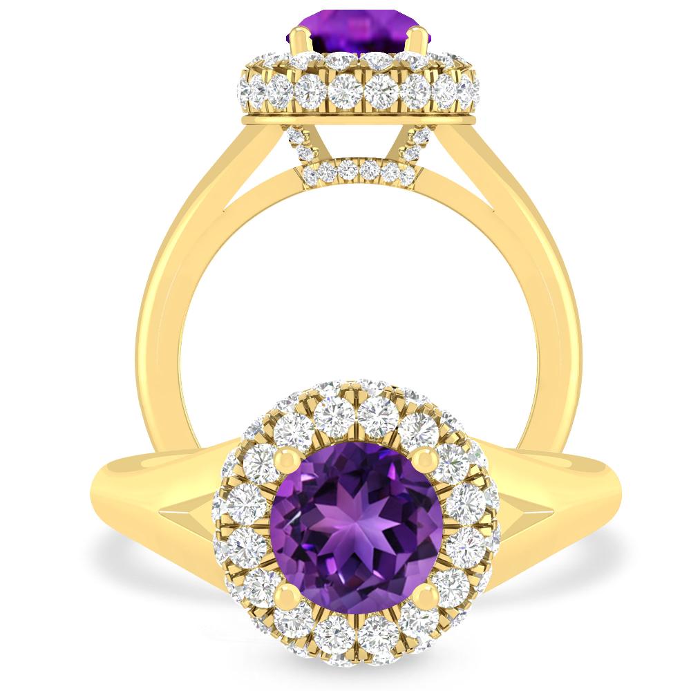 Yellow Gold - Amethyst