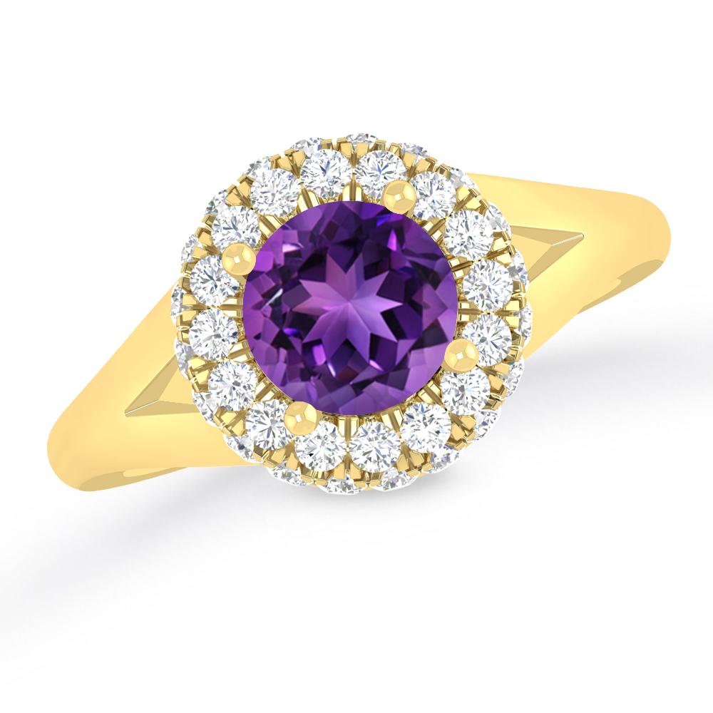 Yellow Gold - Amethyst