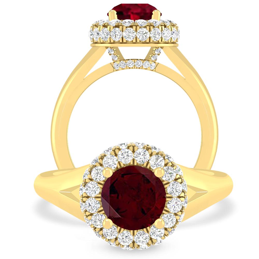 Yellow Gold - Garnet