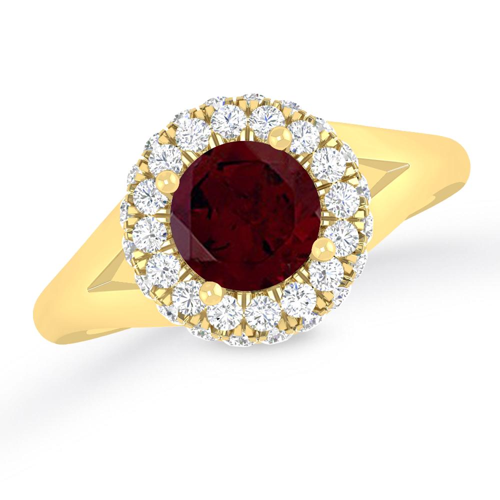 Yellow Gold - Garnet