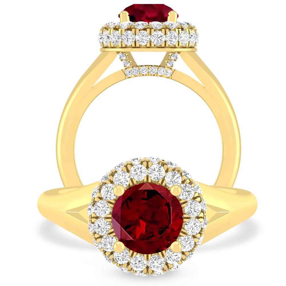 Yellow Gold - Garnet