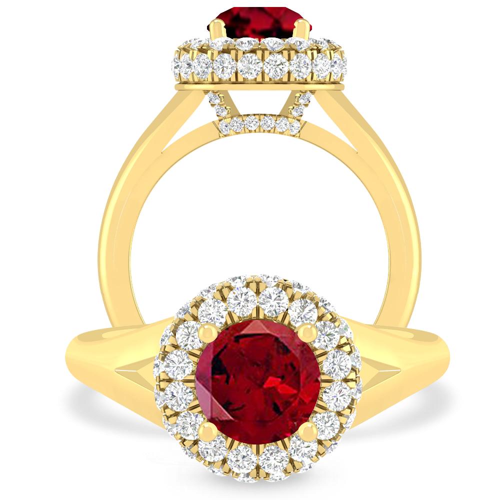 Yellow Gold - Garnet