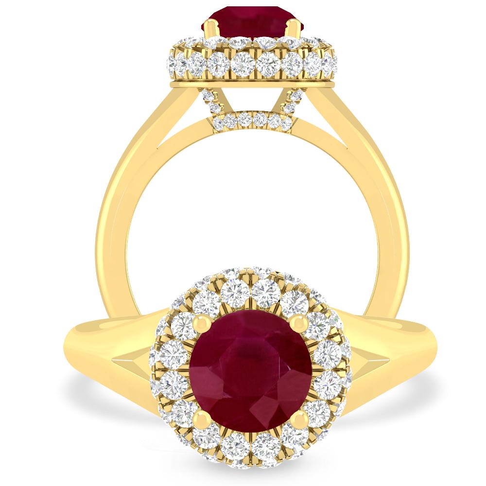 Yellow Gold - Ruby