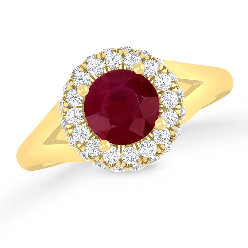 Yellow Gold - Ruby