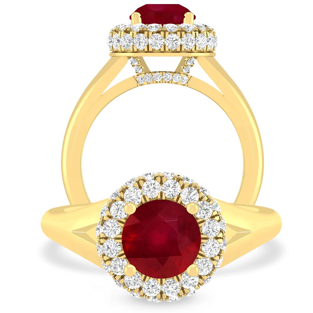 Yellow Gold - Ruby