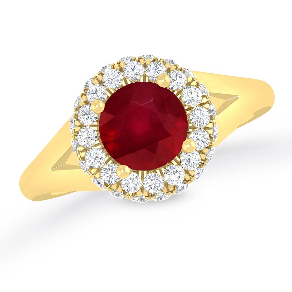 Yellow Gold - Ruby