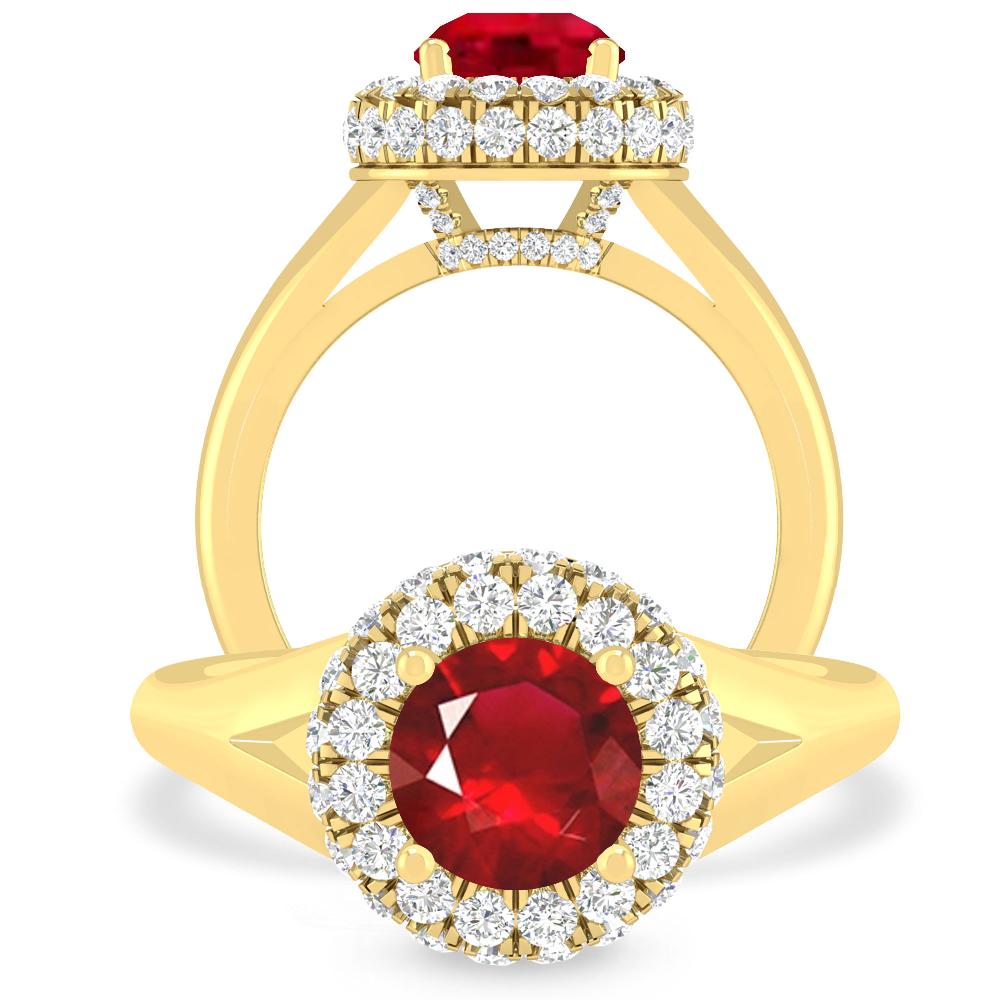 Yellow Gold - Ruby