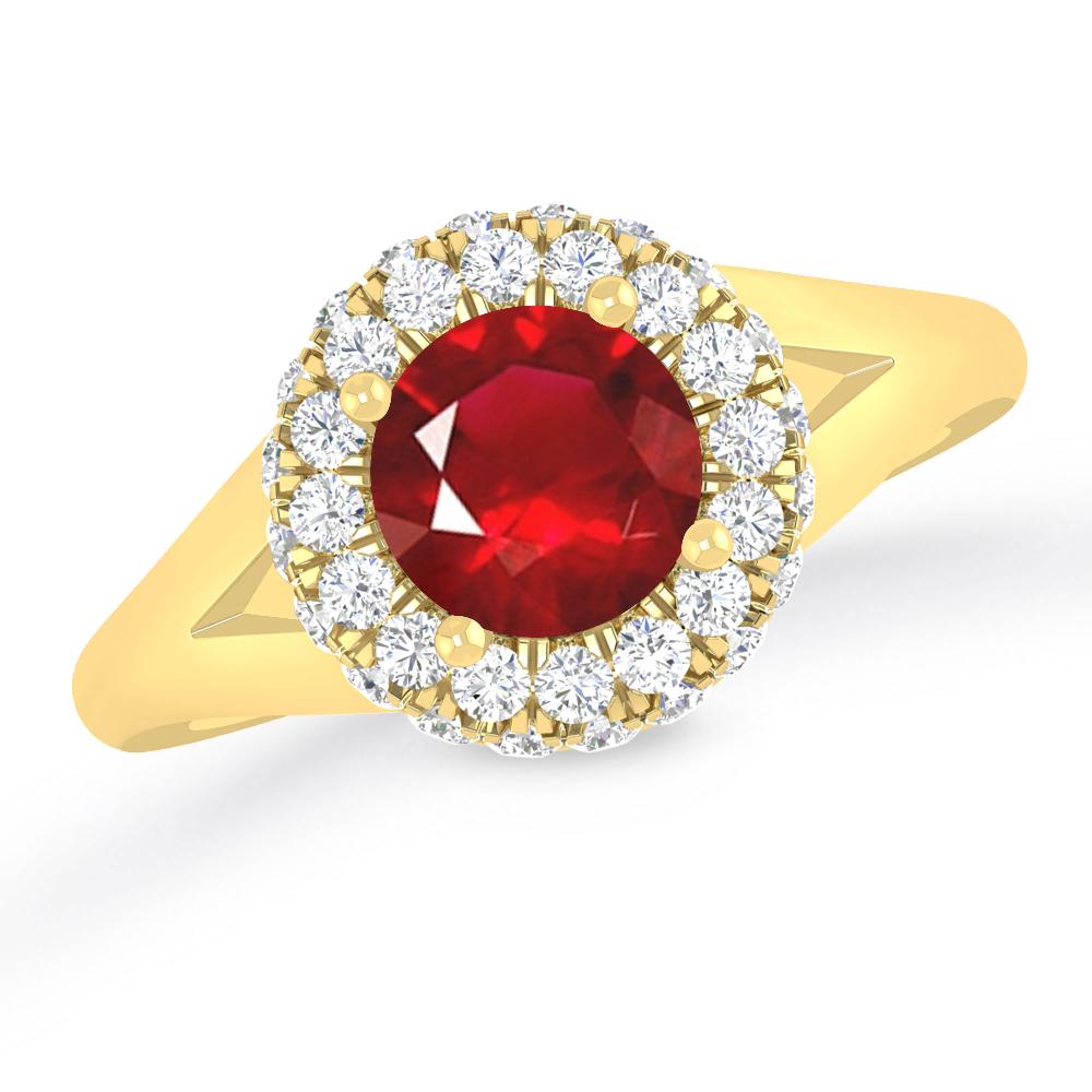 Yellow Gold - Ruby