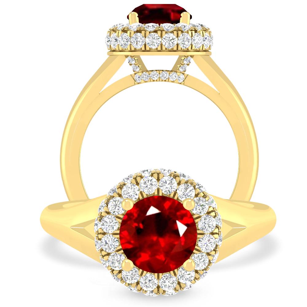 Yellow Gold - Ruby