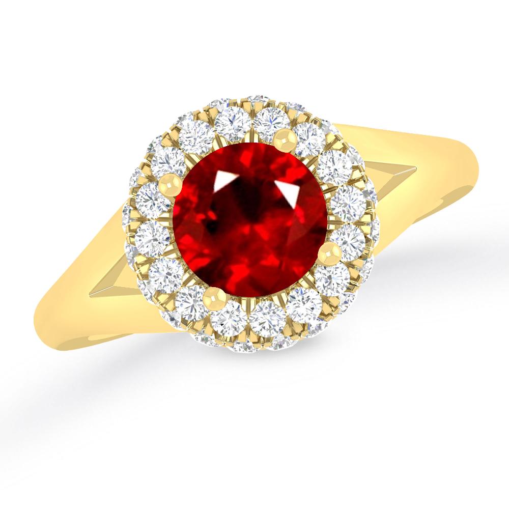 Yellow Gold - Ruby