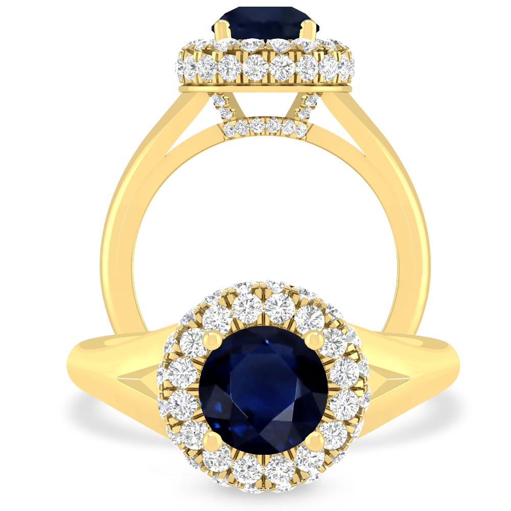 Yellow Gold - Sapphire