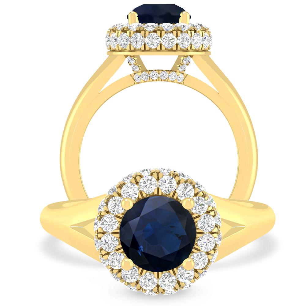 Yellow Gold - Sapphire