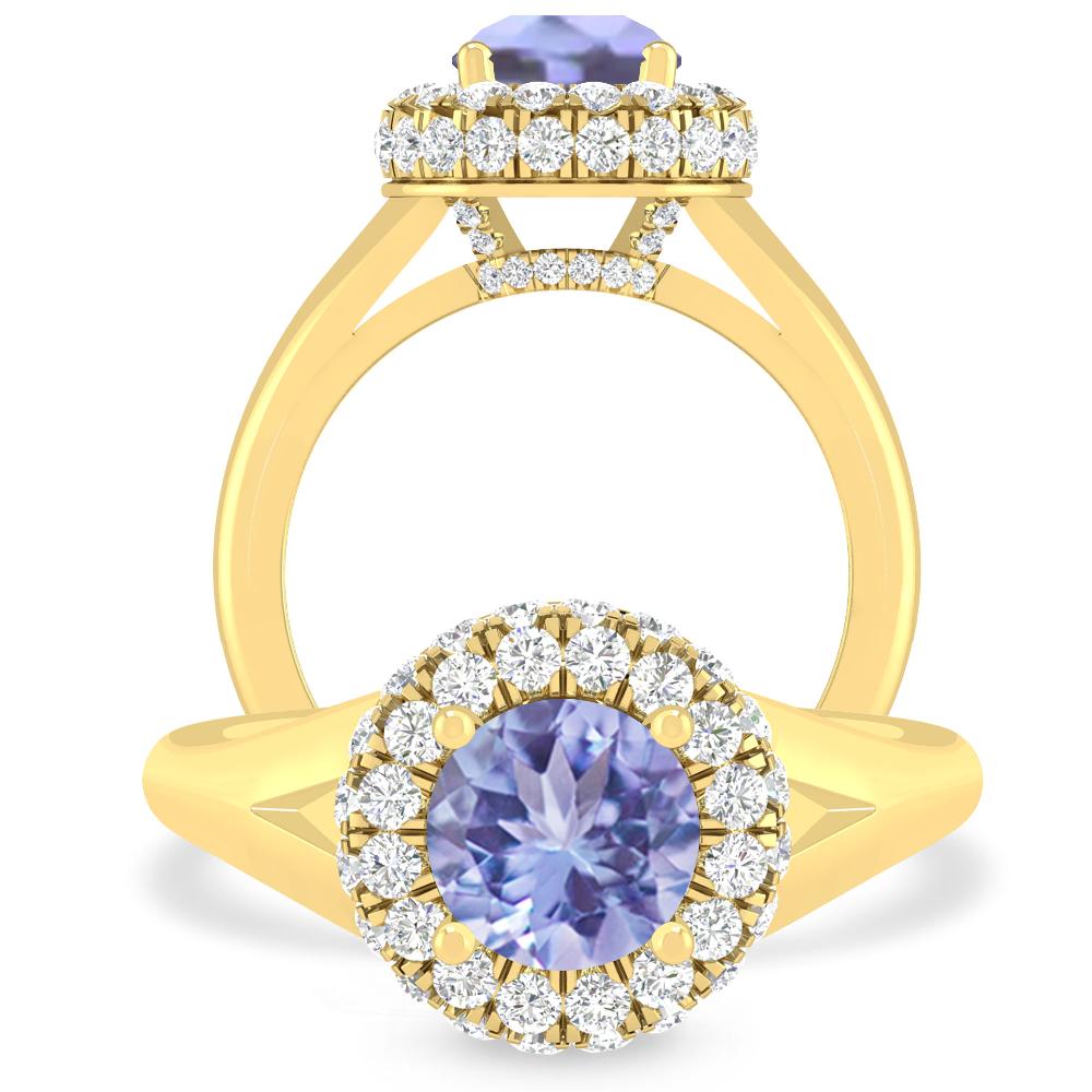 Yellow Gold - Tanzanite